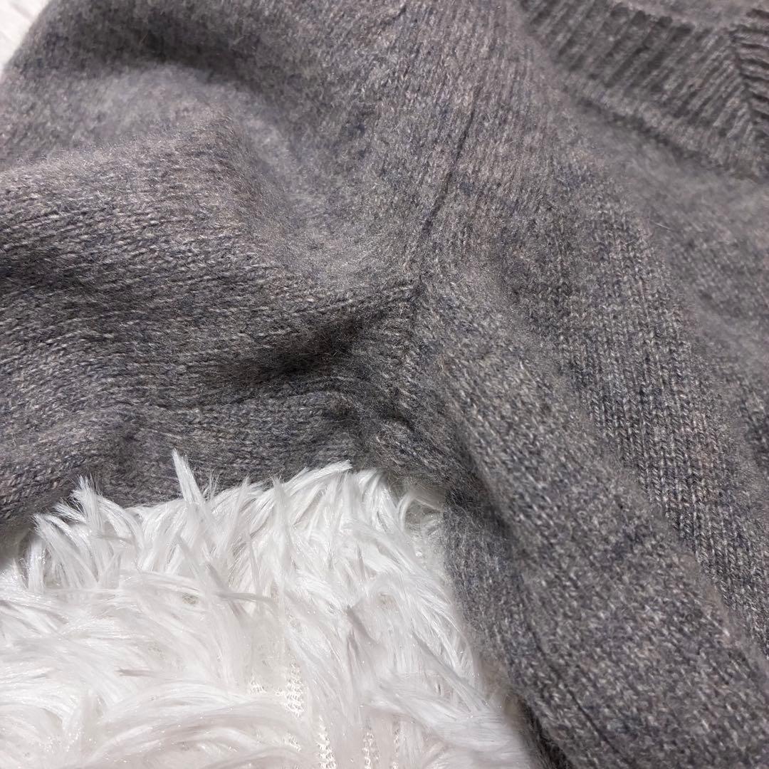 セール 極上の逸品 希少 エポカウォモ セーブル カシミヤ Vネックセーター