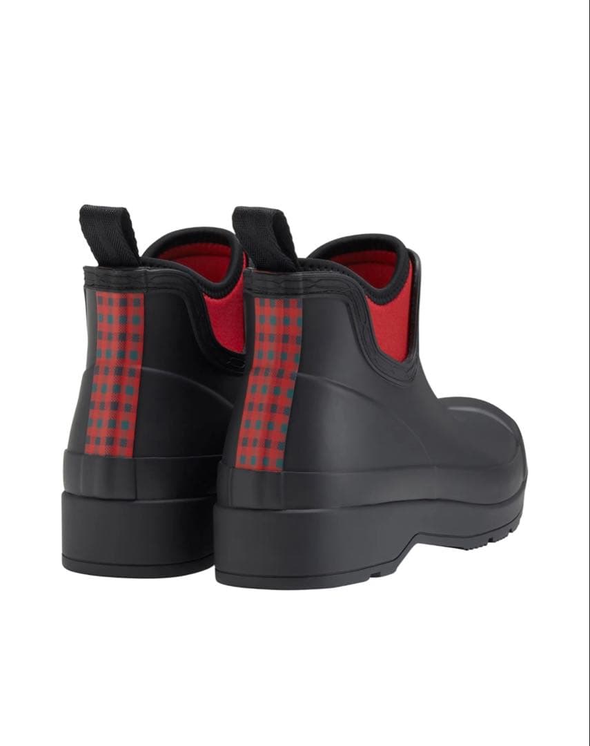 familiar HUNTER ブラック/レッド レインブーツ