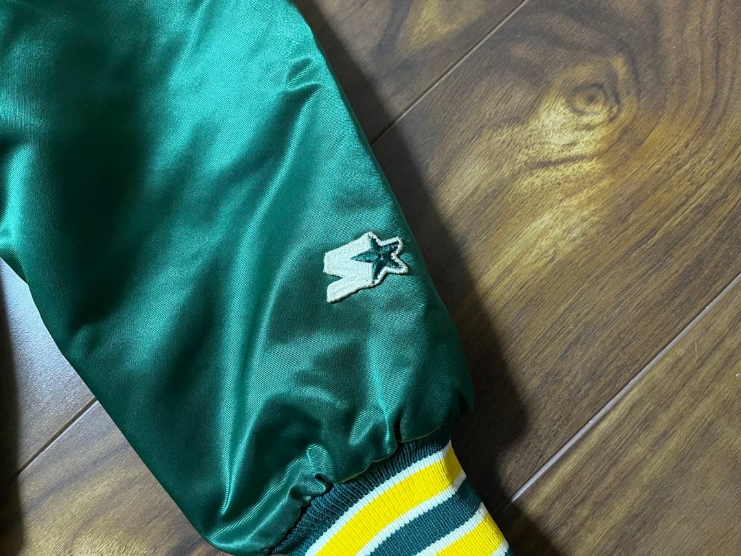 A's スタジャン グリーン刺繍ロゴ　スターター