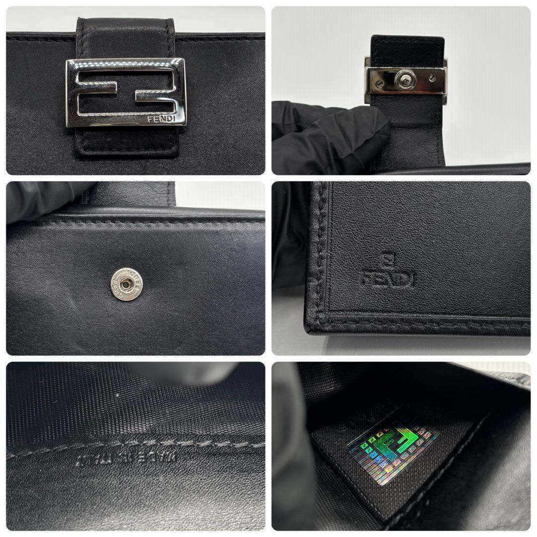 美品 FENDI フェンディ レザー 名刺入れ カードケース 財布 ブラック
