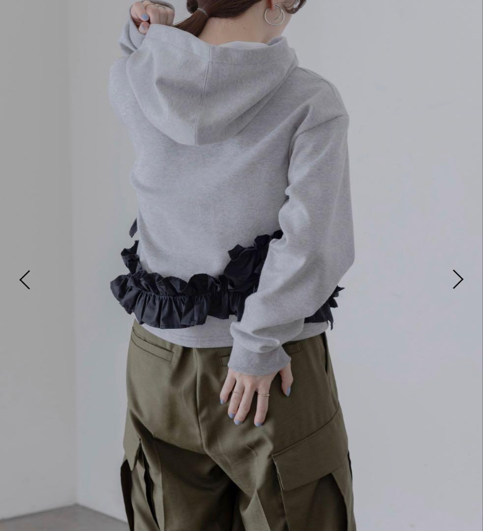 エイミーロウ　ギャザーフリルヘム フーディパーカー　Eimee Law