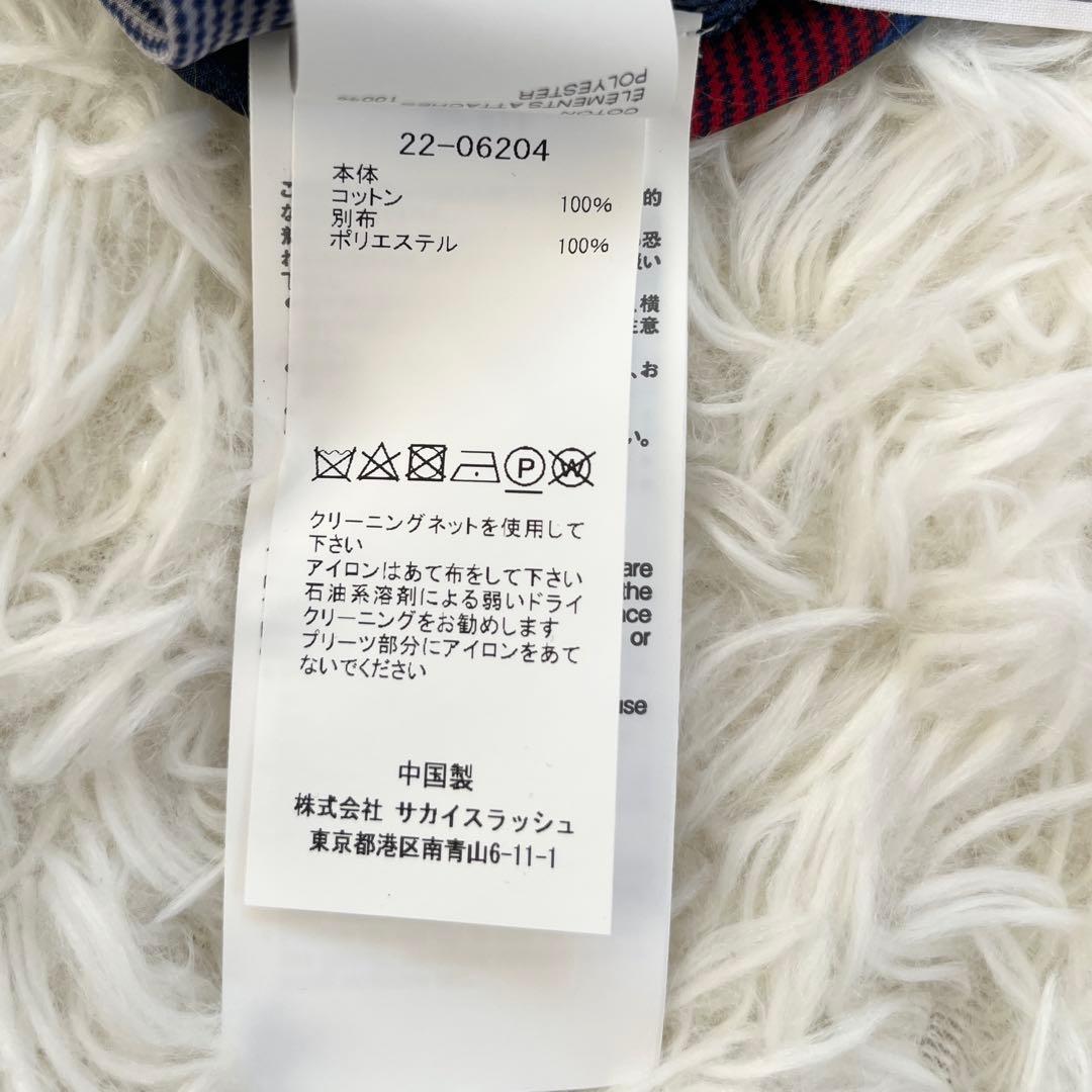 【タグ付】サカイ　sacai チェックシャツワンピース　SIZE2