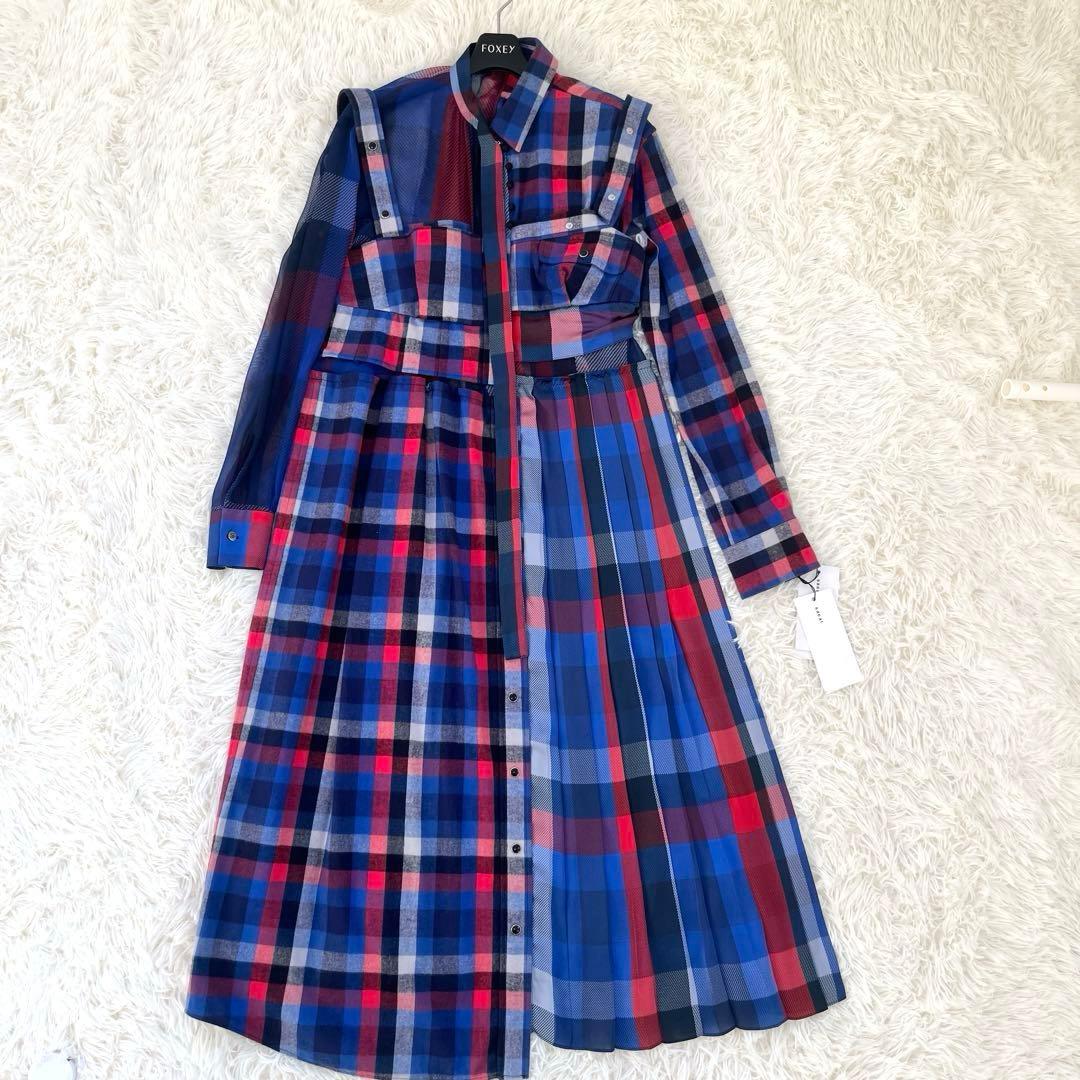 【タグ付】サカイ　sacai チェックシャツワンピース　SIZE2