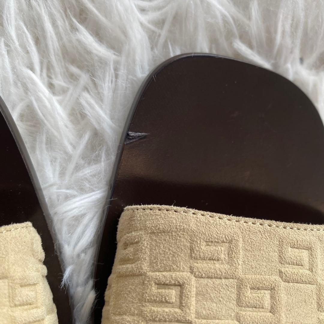 希少　【GUCCI】グッチ　ミュール　サンダル　ヒール　ベージュ　6B 金具