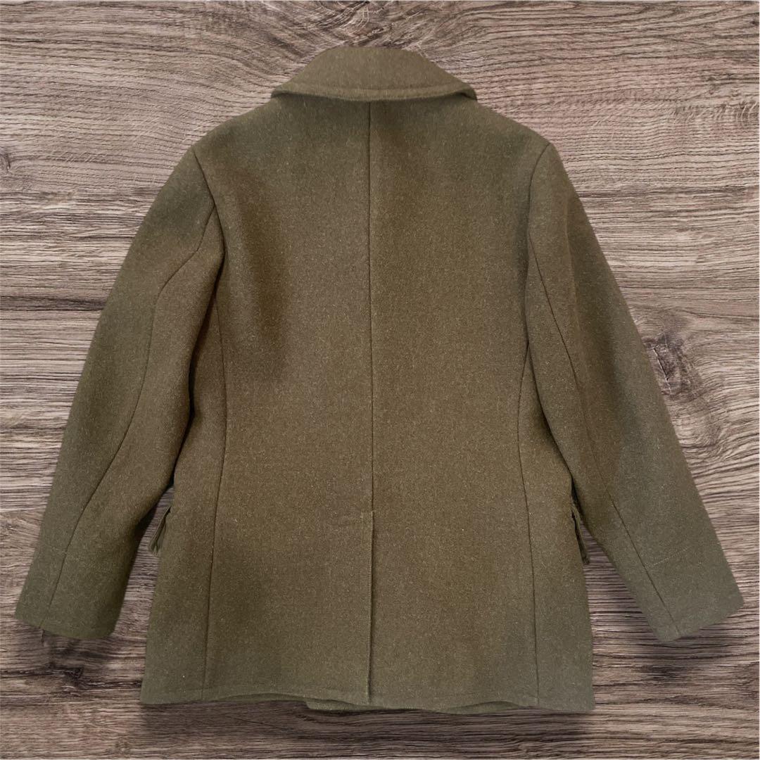 美品 RRL ダブルアールエル ウール ピーコート M カーキ 替えボタン付
