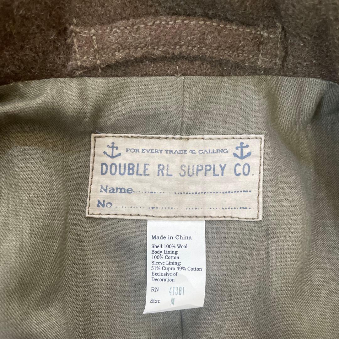 美品 RRL ダブルアールエル ウール ピーコート M カーキ 替えボタン付