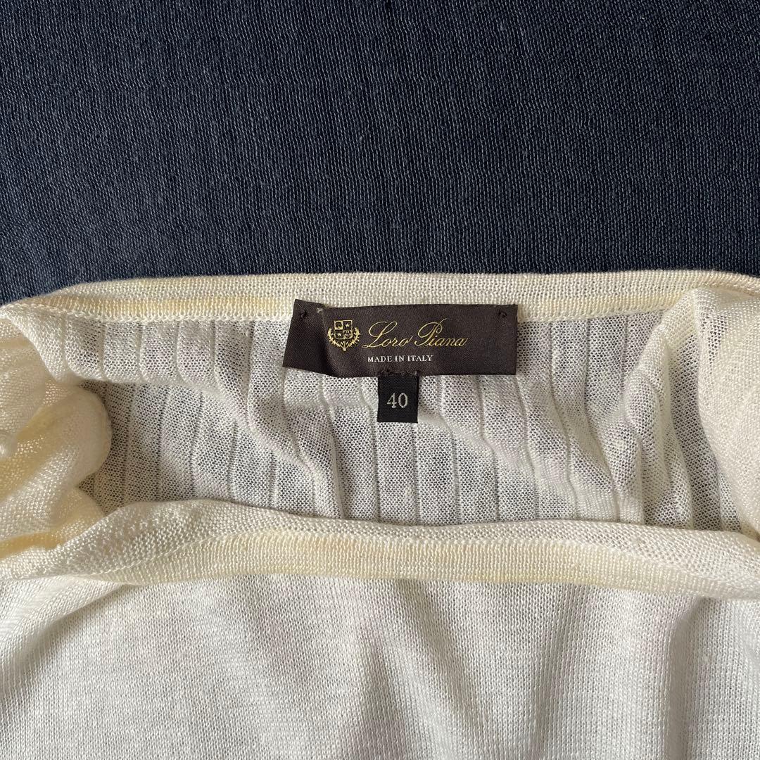 ロロピアーナ　プリーツトップス　リネンシルク