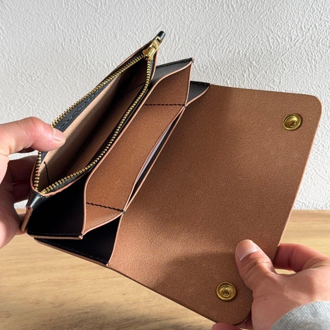 栃木レザー 茶芯 トラッカーウォレット 42talon