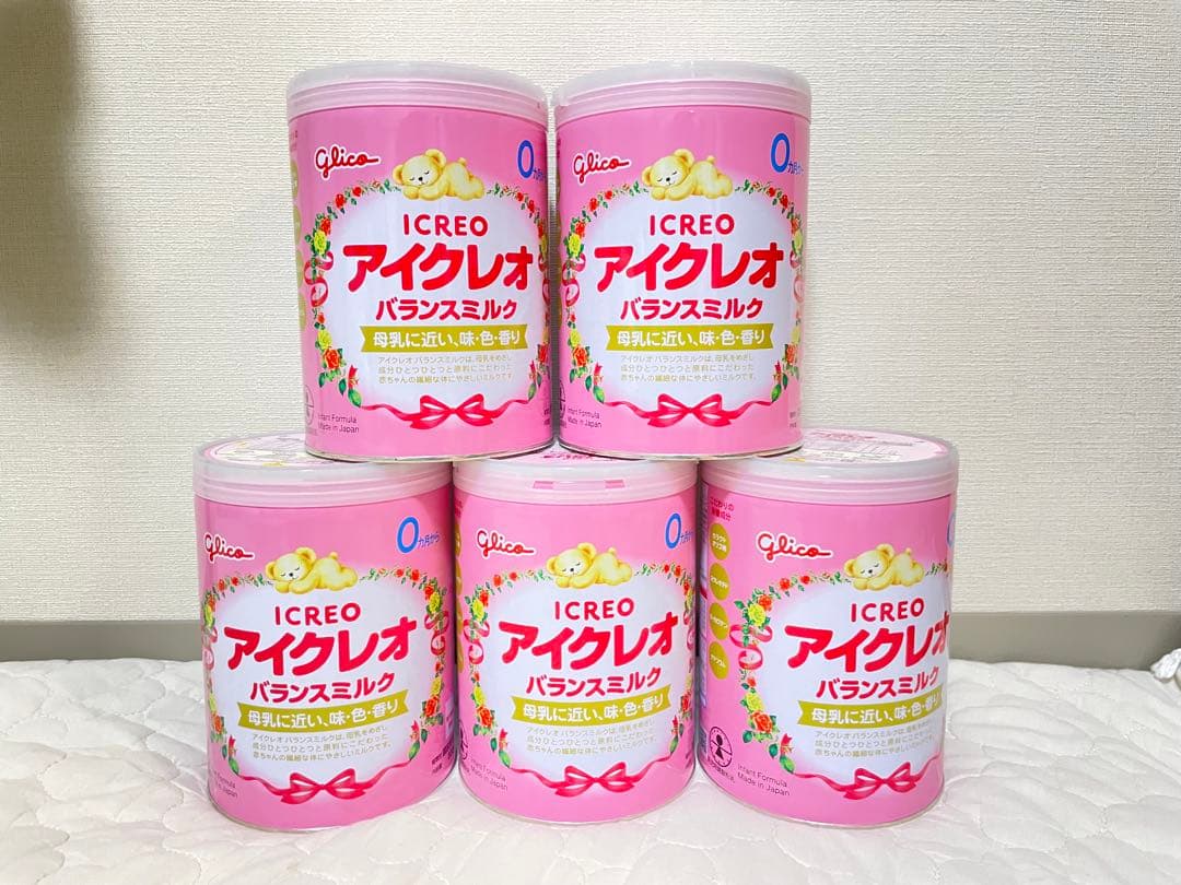 【未開封・5缶セット】アイクレオ 粉ミルク 800g×5 賞味期限2026年1月