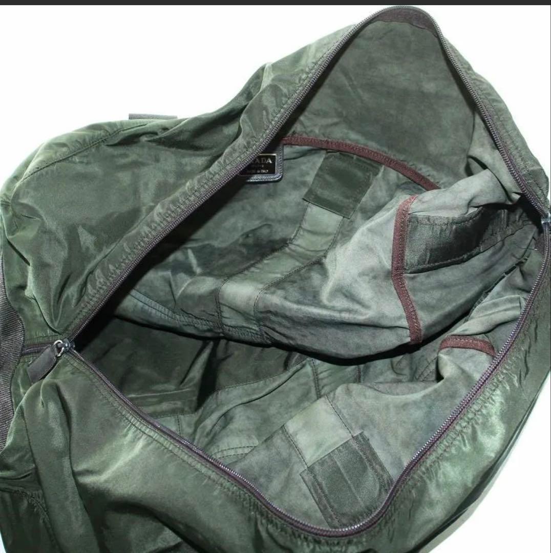 プラダ PRADA ボストンバッグ カーキ