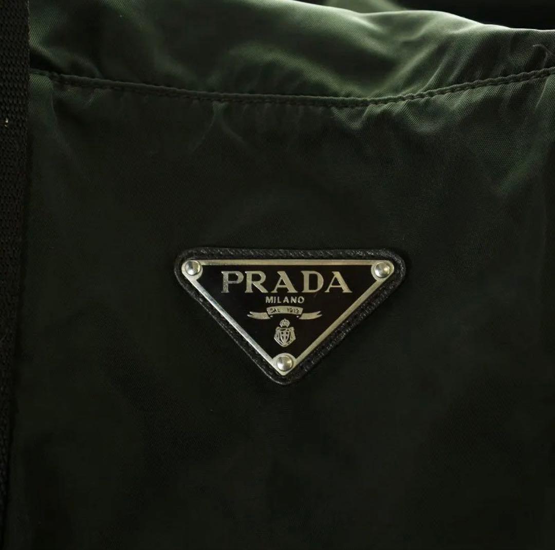 プラダ PRADA ボストンバッグ カーキ