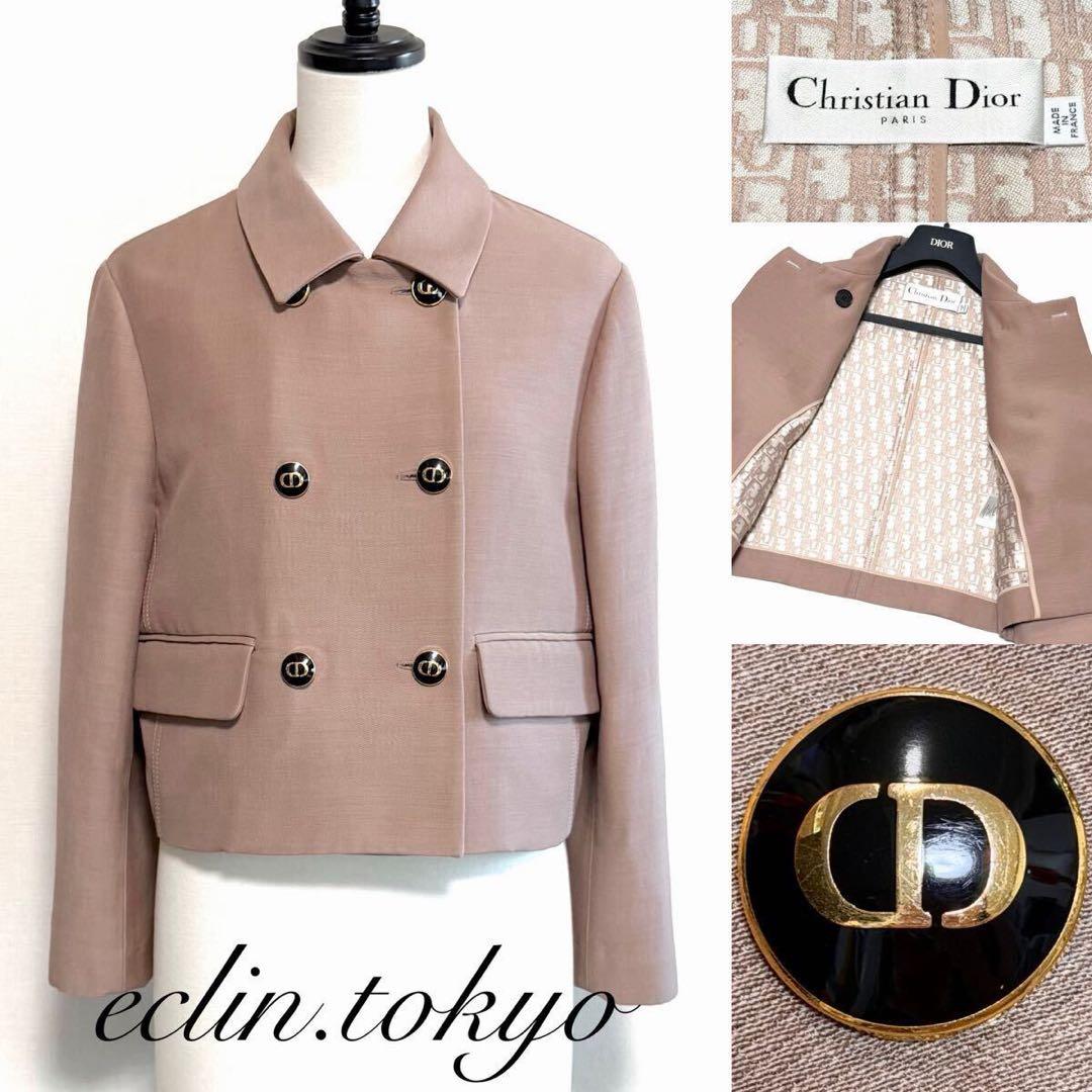 新品同様2023 ディオール《裏地オブリーク総柄》ショートジャケット E4795