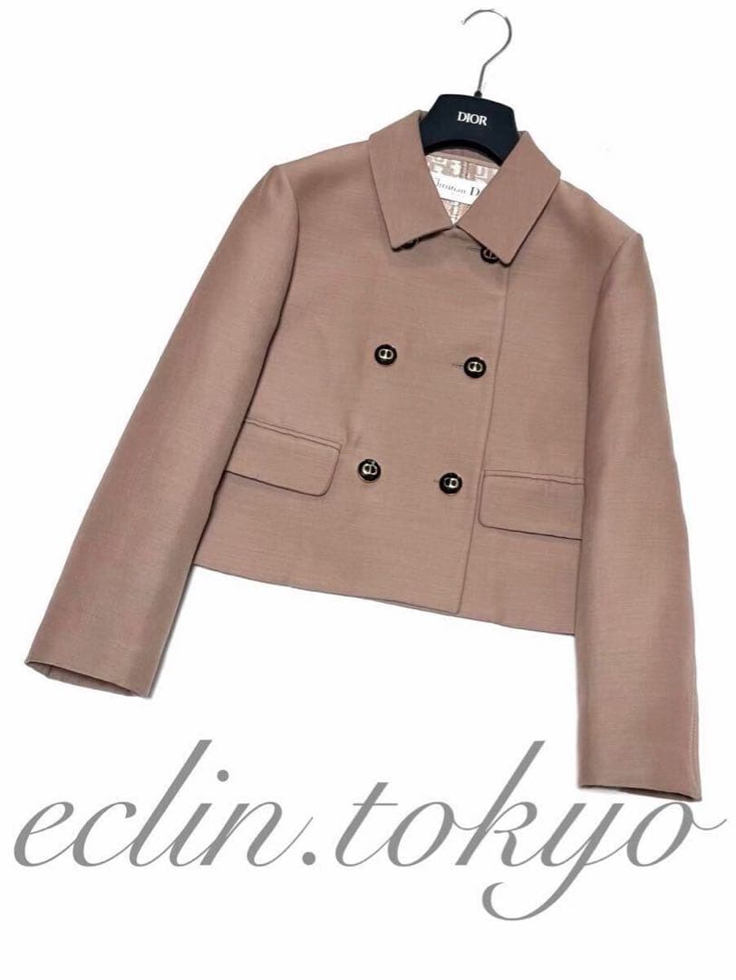新品同様2023 ディオール《裏地オブリーク総柄》ショートジャケット E4795