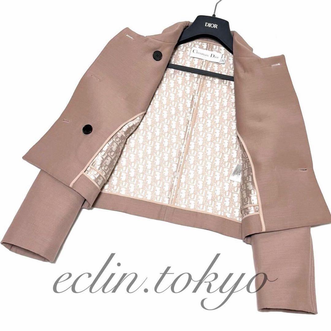 新品同様2023 ディオール《裏地オブリーク総柄》ショートジャケット E4795