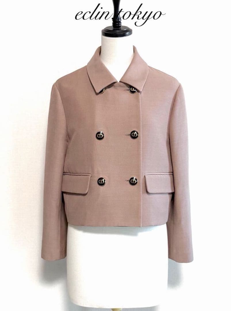 新品同様2023 ディオール《裏地オブリーク総柄》ショートジャケット E4795