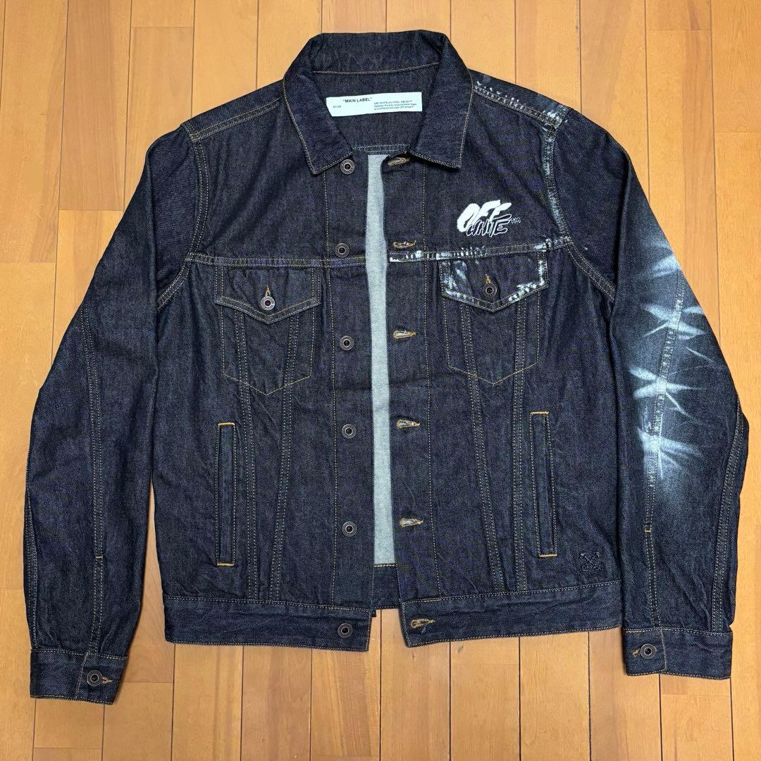 Off-White オフホワイト ブラック ダーク デニムジャケット