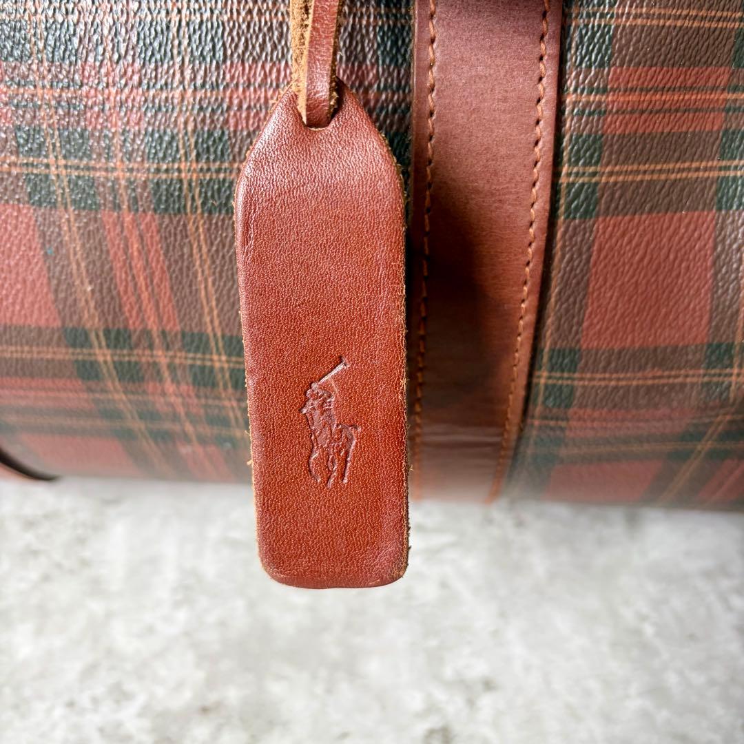 ク*ロ様 希少 ポロラルフローレン ボストンバッグ タータンチェック 2way