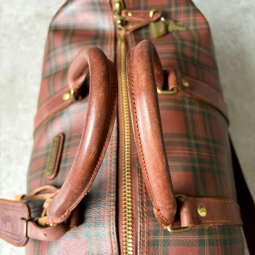 ク*ロ様 希少 ポロラルフローレン ボストンバッグ タータンチェック 2way
