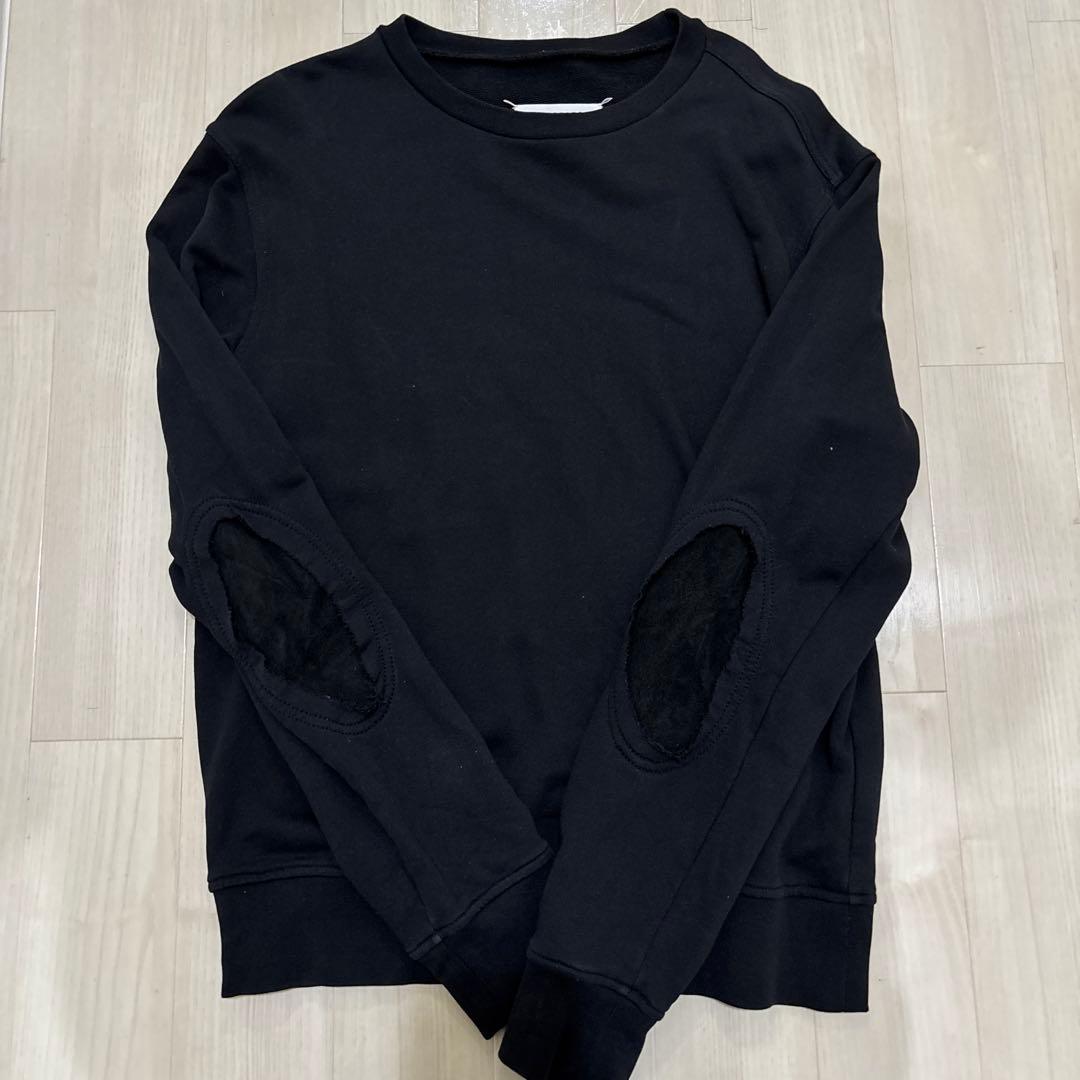 Maison Margiela エルボーパッチ　スウェット　ブラック44