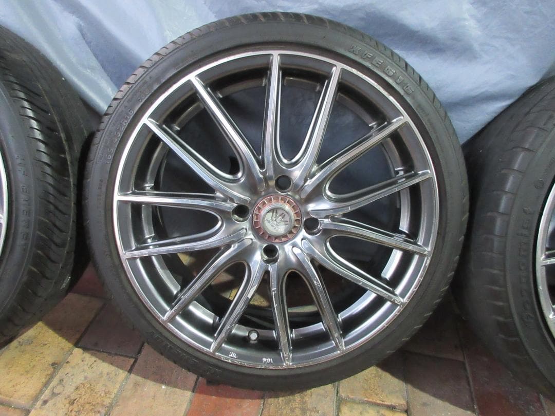 送料込み！軽自動車用16インチアルミホイールタイヤ付き4本セット