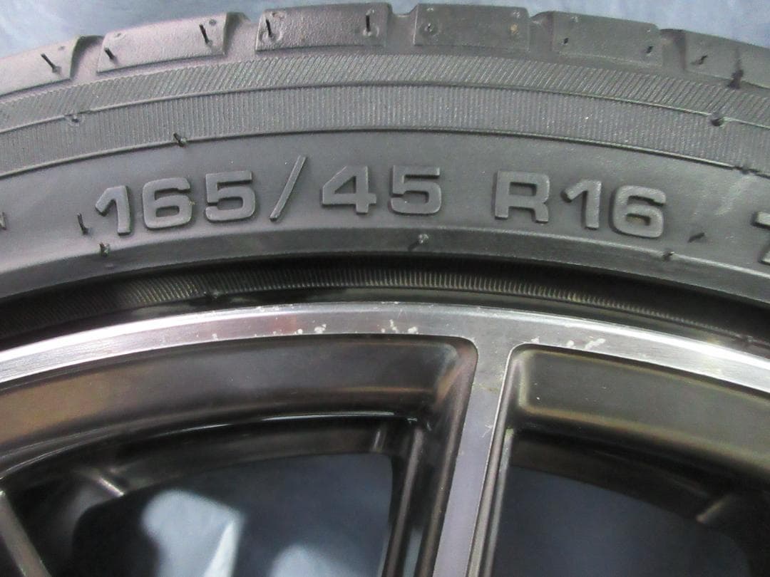 送料込み！軽自動車用16インチアルミホイールタイヤ付き4本セット