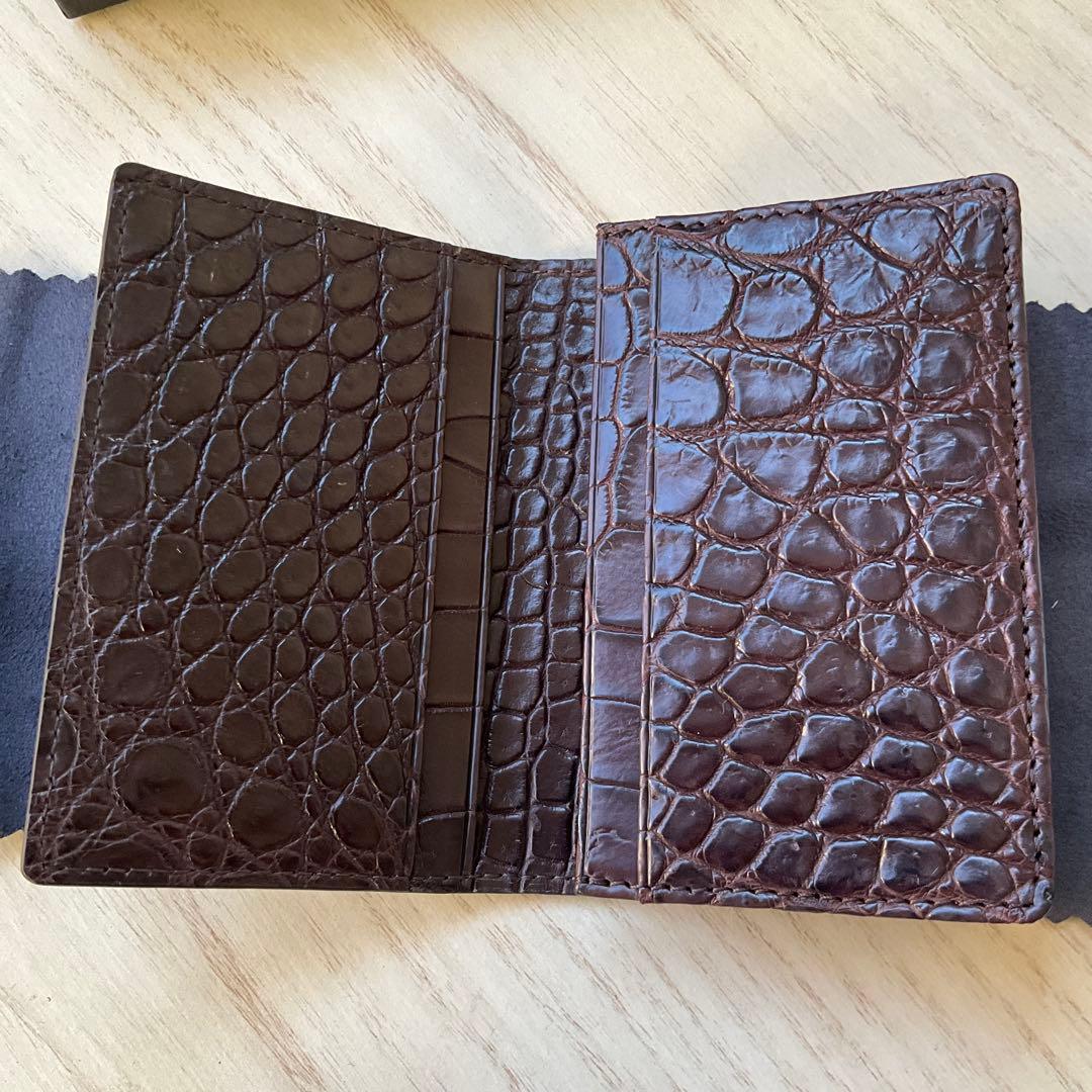 ヘンローン社製 クロコダイルレザー 名刺入れ(型押しではありません)