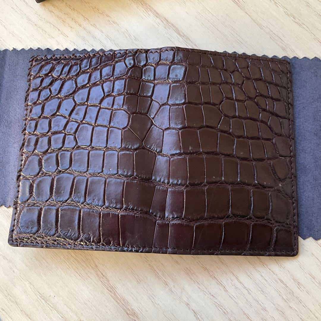 ヘンローン社製 クロコダイルレザー 名刺入れ(型押しではありません)