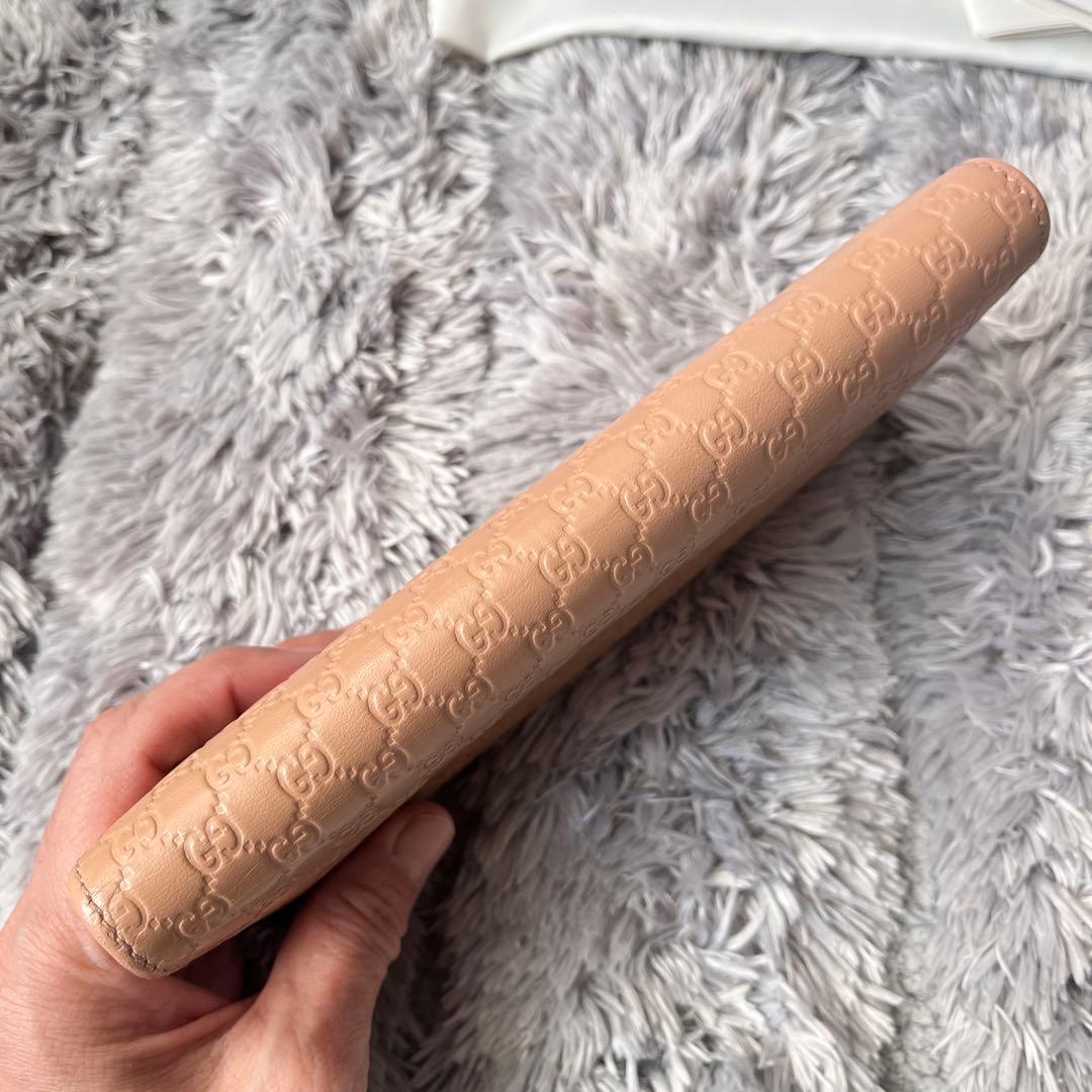 極美品✨GUCCI マイクロシマ　長財布　ベージュ　メンズ　レディース