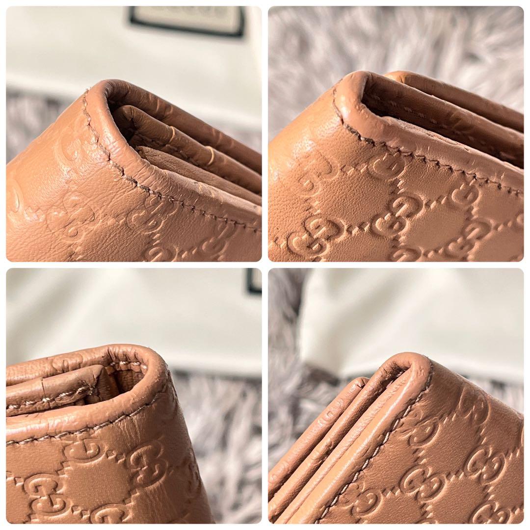 極美品✨GUCCI マイクロシマ　長財布　ベージュ　メンズ　レディース
