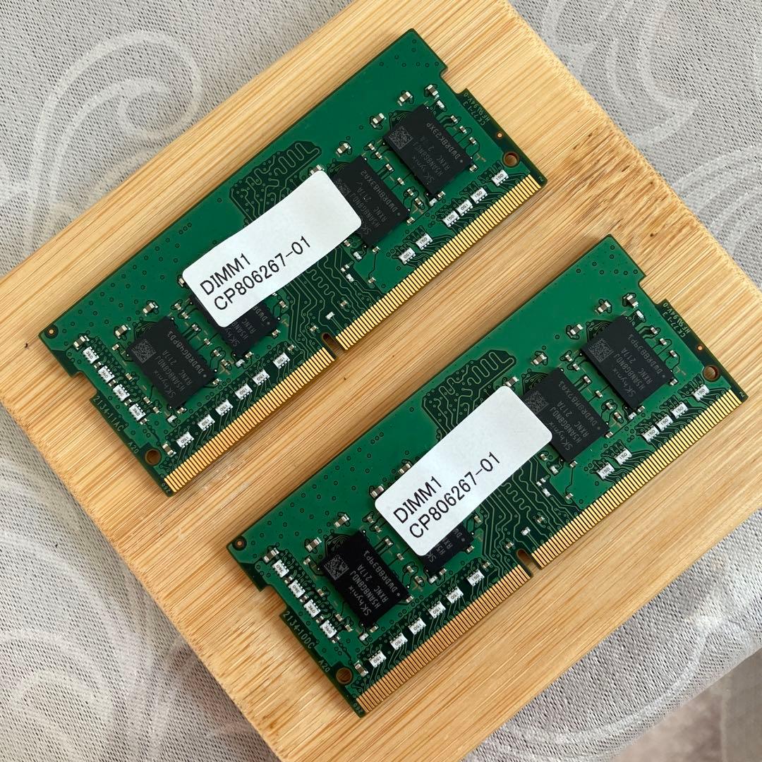 SKhynix製DDR4 8GBメモリ2枚　計16GB、PC4-3200AA規格