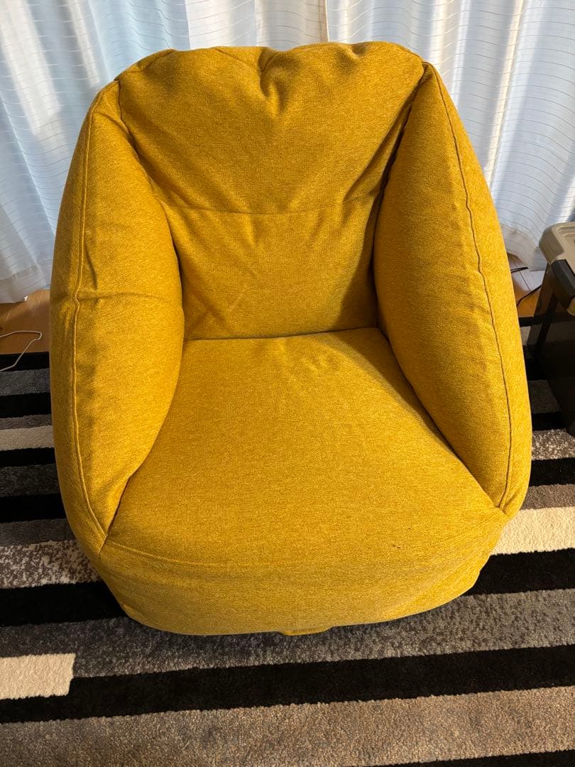 エアクッションソファ　イエローとブルーのニ点セット