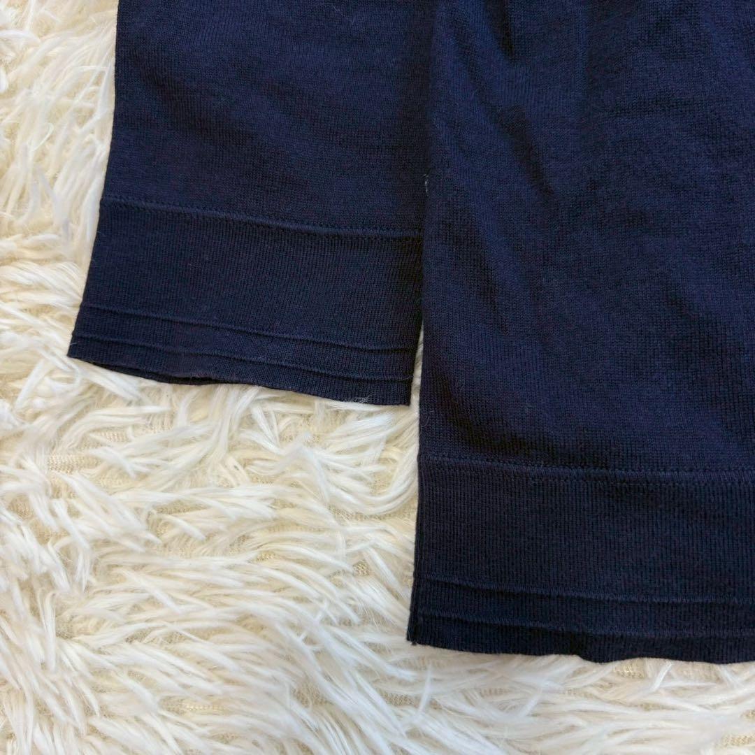 y8484 良品✨ルイヴィトン イタリア製 ロング丈長袖カットソー 濃紺 綺麗め