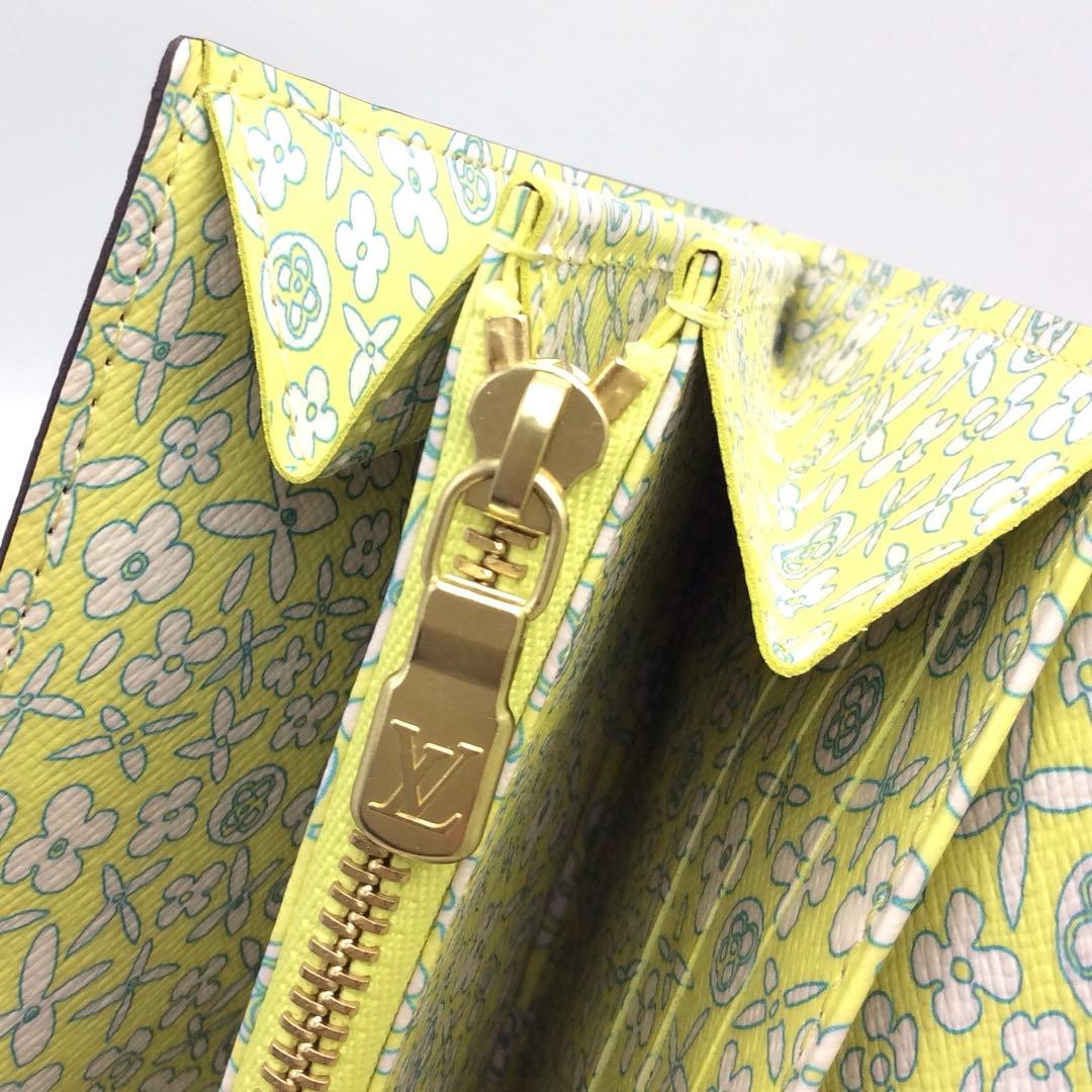 ルイヴィトン モノグラム フルリ ポルトフォイユ サラ 長財布 ヴェール