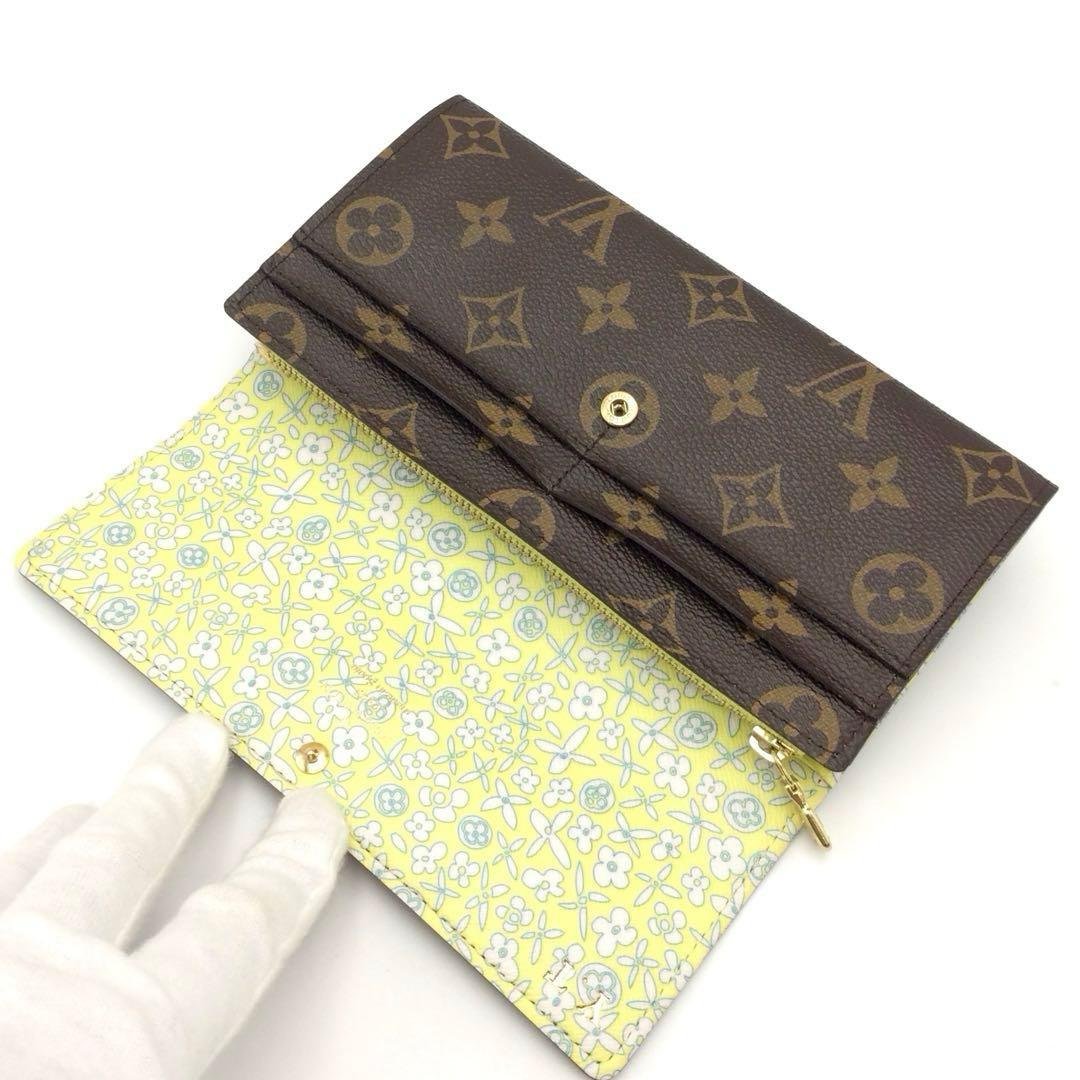 ルイヴィトン モノグラム フルリ ポルトフォイユ サラ 長財布 ヴェール