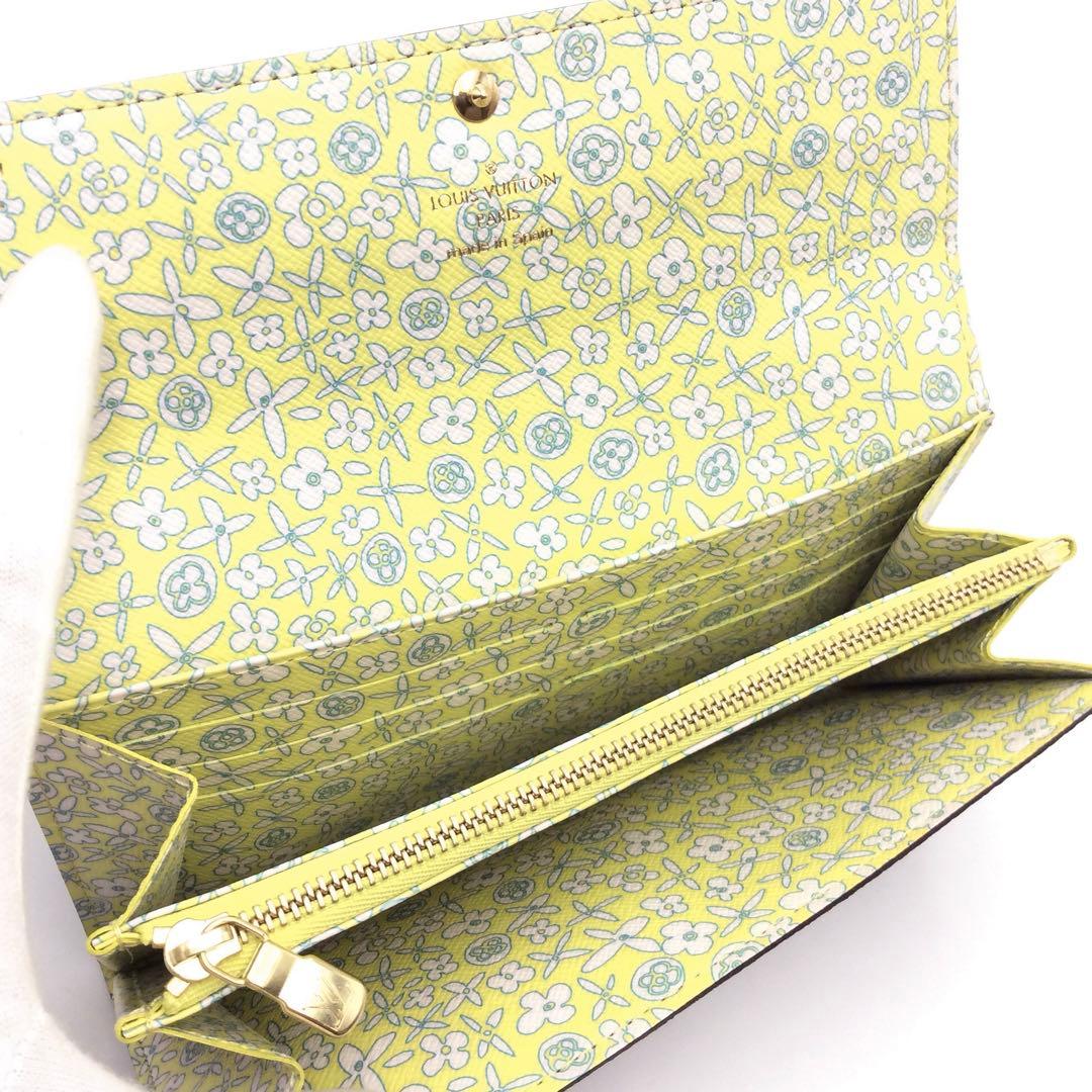 ルイヴィトン モノグラム フルリ ポルトフォイユ サラ 長財布 ヴェール