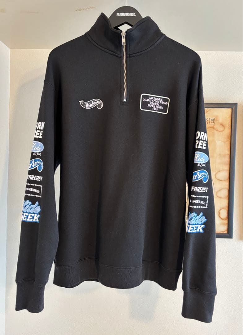HIDEANDSEEK×CarService Half Zip Sweat