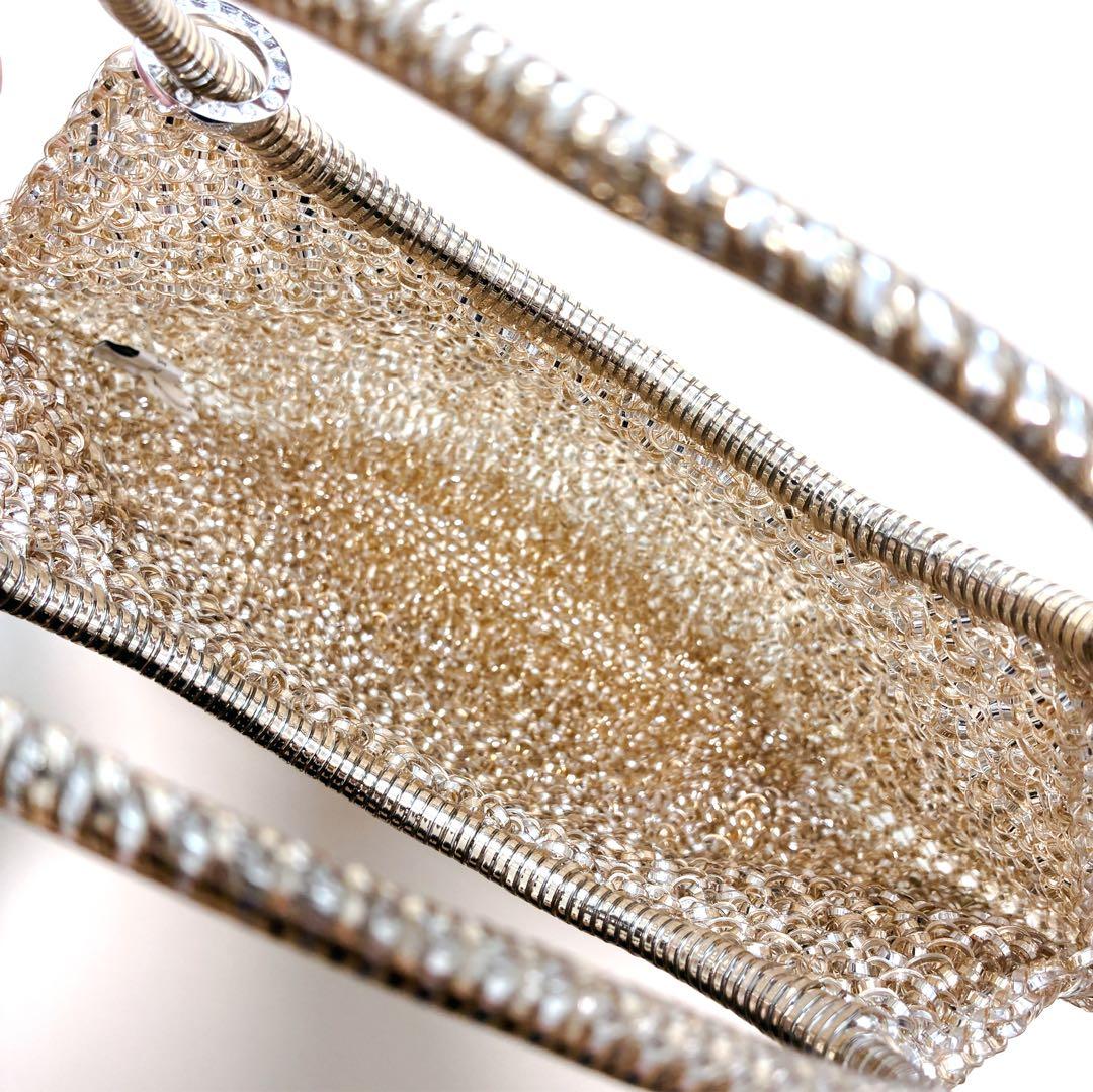 アンテプリマ　ANTEPRIMA ワイヤーバッグ　ハンドバッグ　ゴールド