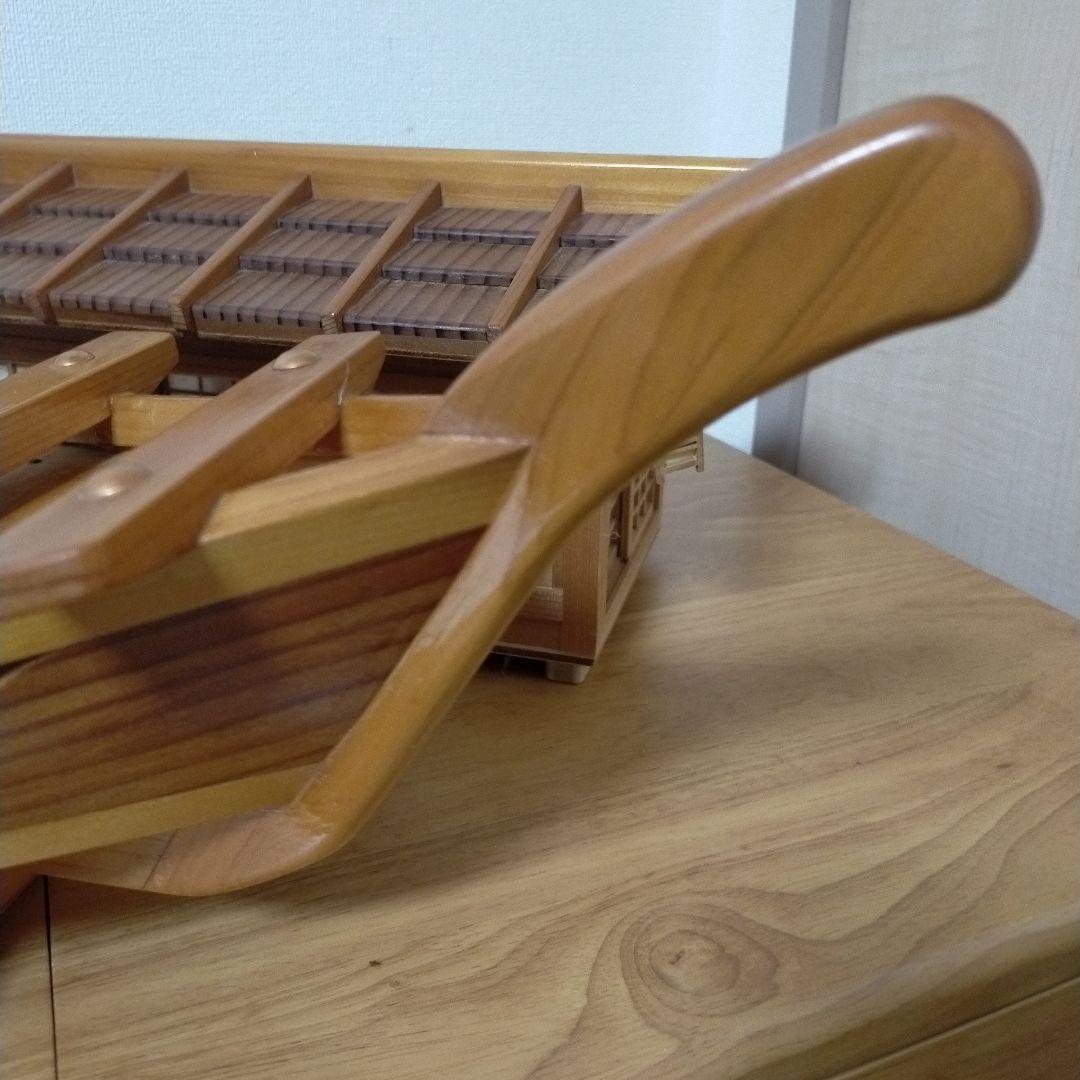 【美品】屋形船　木工職人　手仕事　木工細工　舟盛り