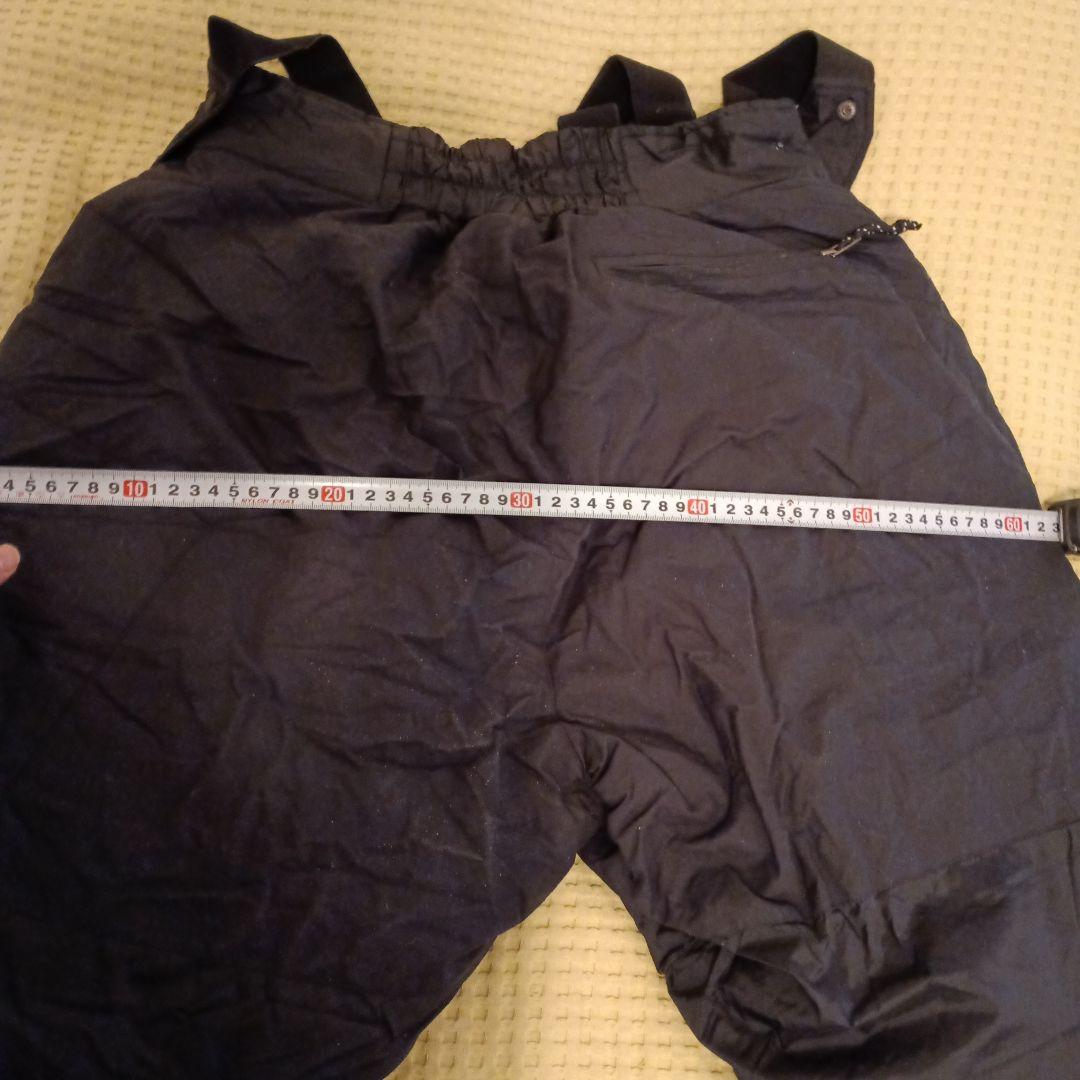 マウンテンイクイップメント☆ダウンパンツ☆ブラック☆サスペンダー☆両サイド全開