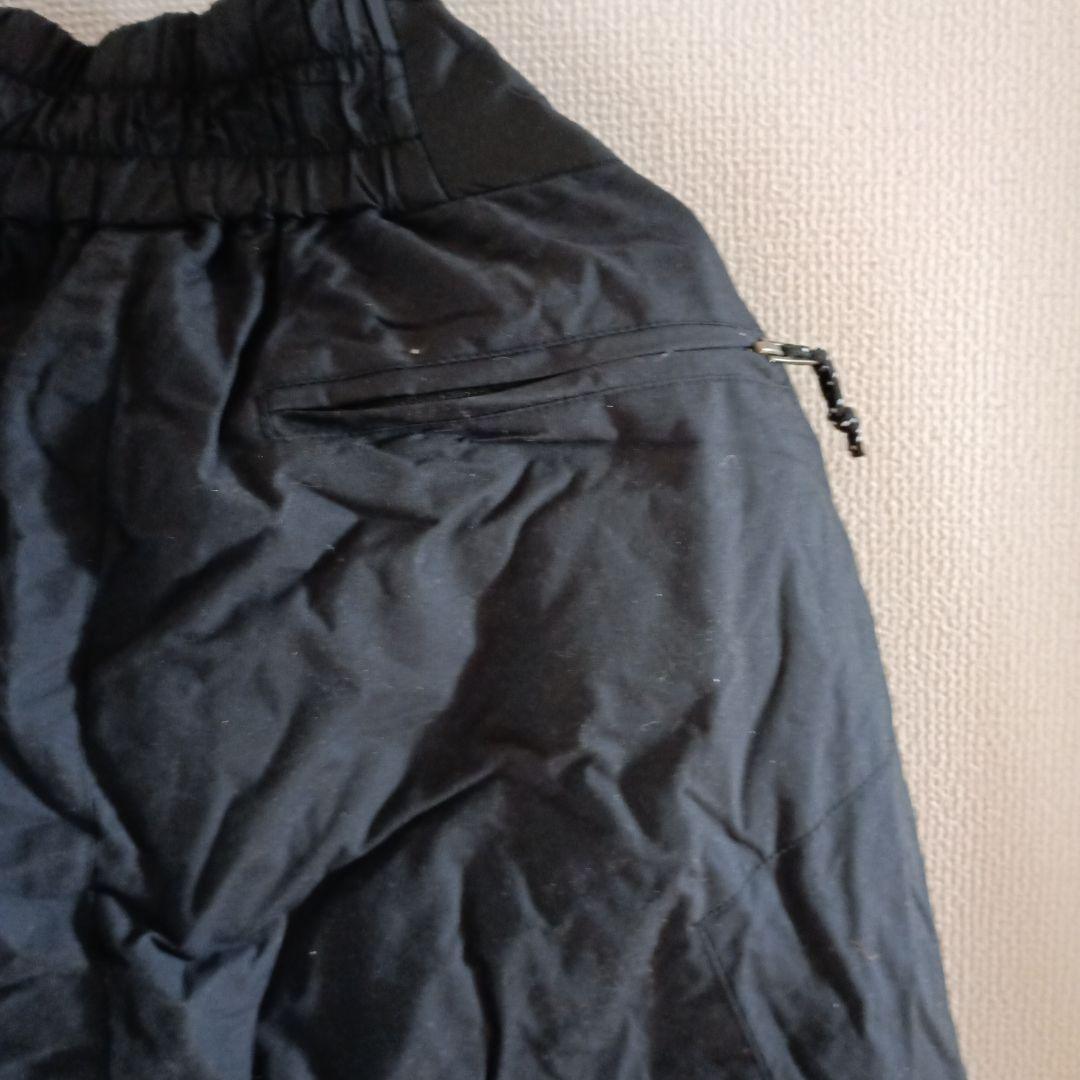 マウンテンイクイップメント☆ダウンパンツ☆ブラック☆サスペンダー☆両サイド全開