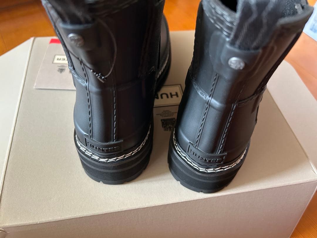 【新品未使用】HUNTER ハンター レインショートブーツ チェルシーブーツ