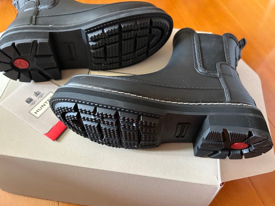 【新品未使用】HUNTER ハンター レインショートブーツ チェルシーブーツ