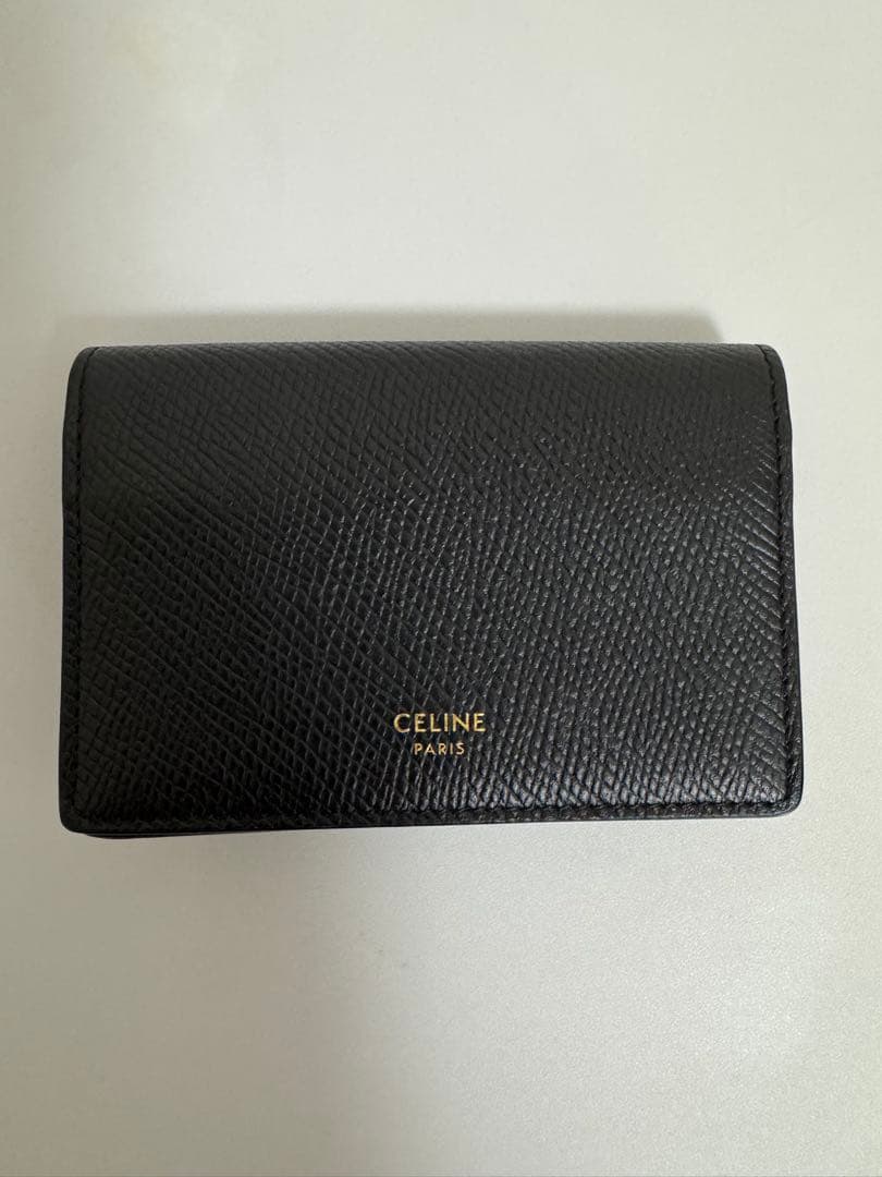 CELINE ブラックレザー 名刺入れ
