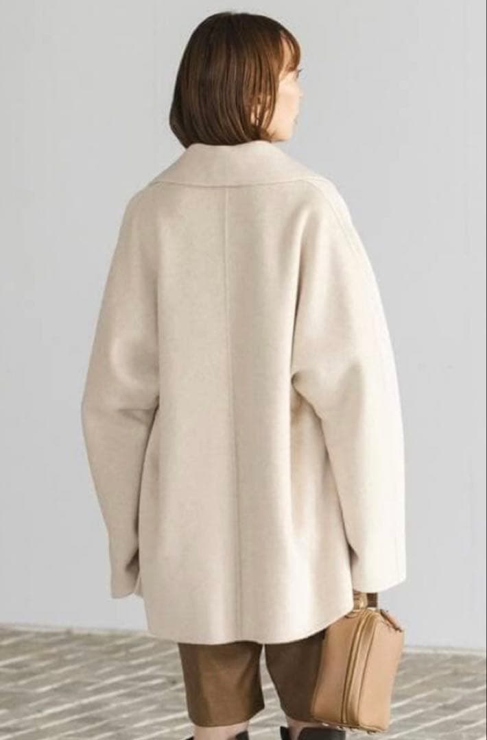 タグ付き新品未使用【Noble】キャメルミックスリバージップコート☆サイズ36