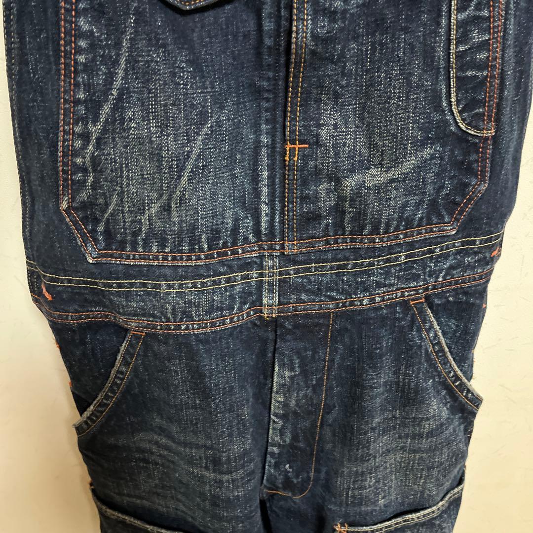 ［カバめん］EIGHT-G デニム　オーバーオール　ツナギ　W34