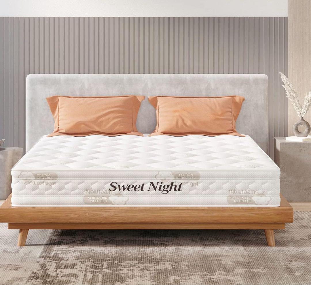 マットレス クイーン 高反発 厚さ24cm やや硬め 振動隔離 体圧分散高通気性