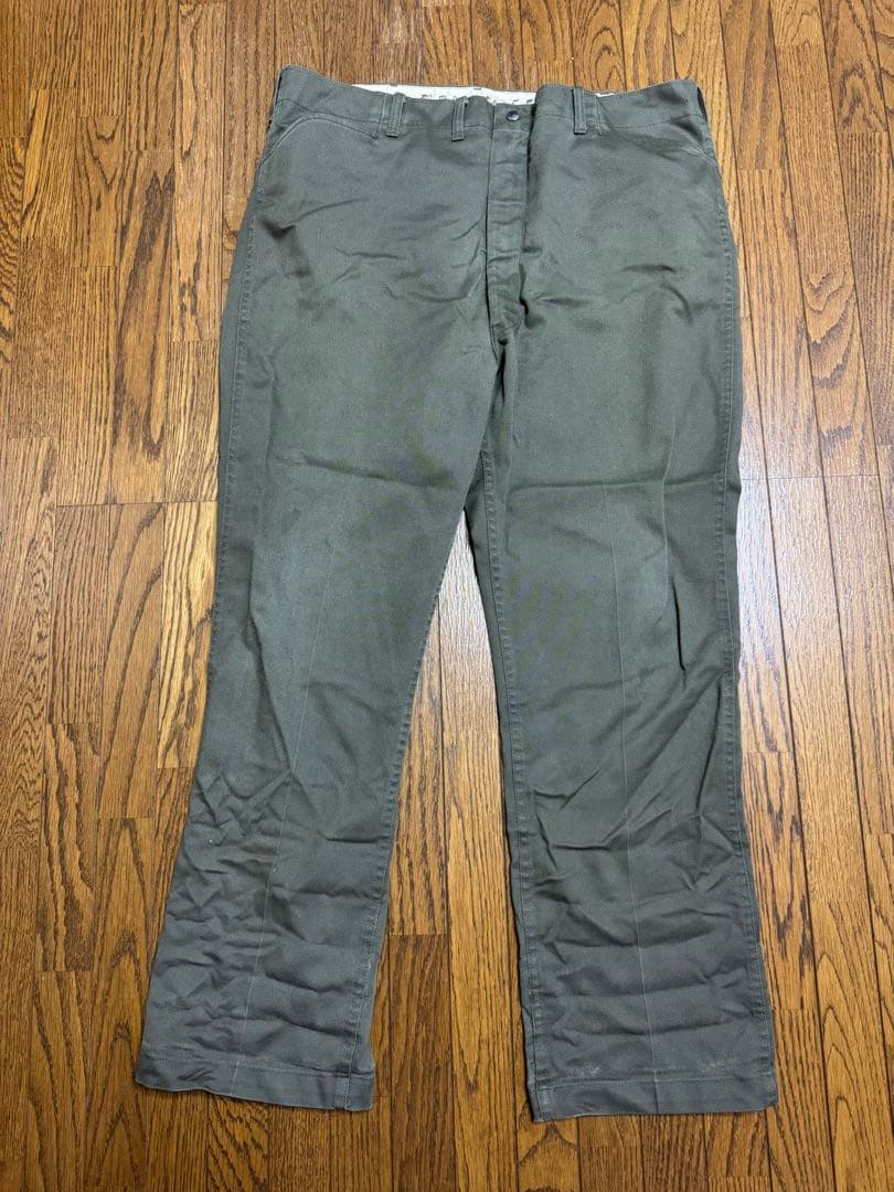 緑黄色界隈 Lee FRISKO JEENS ワークパンツ オリーブ