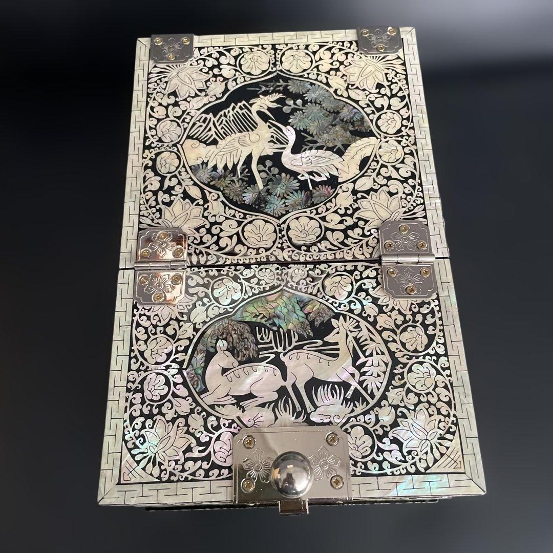 美品未使用近い　螺鈿細工　　ジュエリーボックス 宝石箱　アクセサリー箱