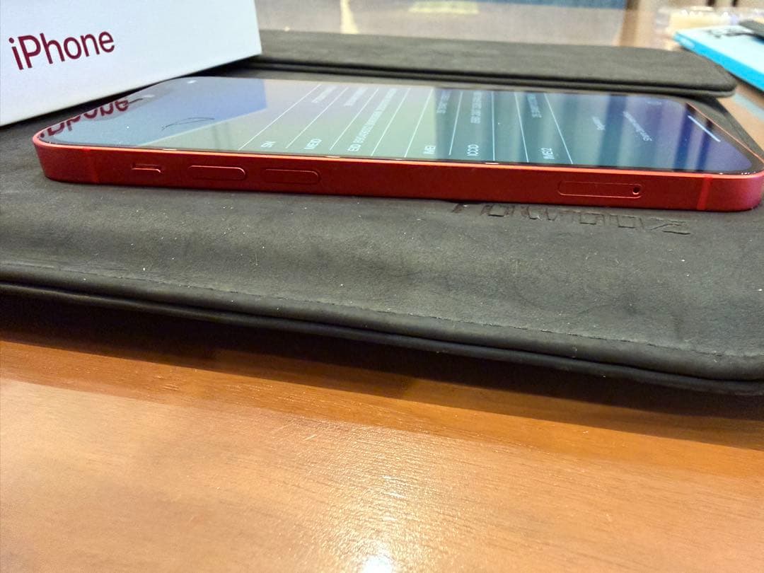 iPhone 12 (256GB)レッド箱あり稼働品新品ケーブル付SIMフリー