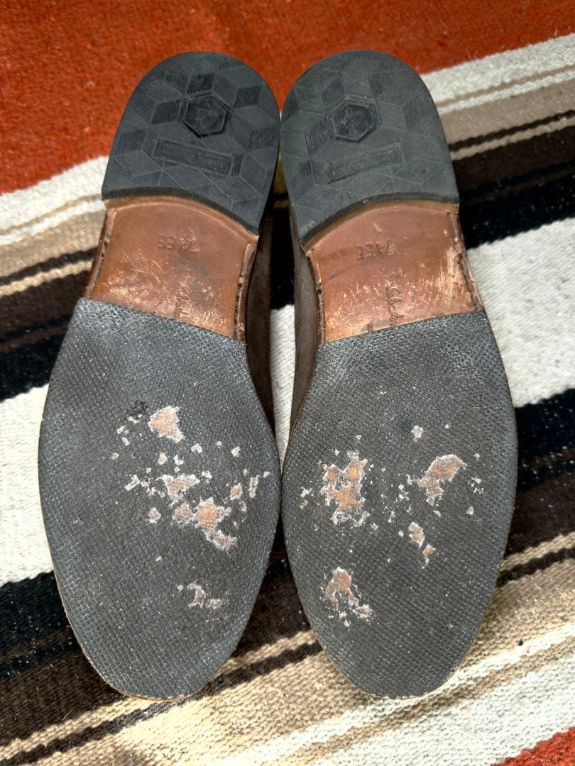 フェラガモ スウェードローファー メンズ ガンチーニ ブラウン